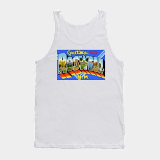 Greetings from Roswell New Mexico - Vintage Large Letter Postcard Tank Top